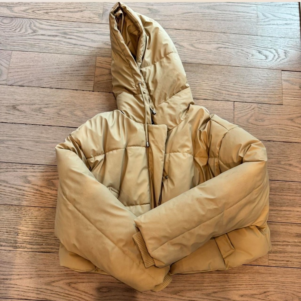 Tan Puffer Jacket ZARA
